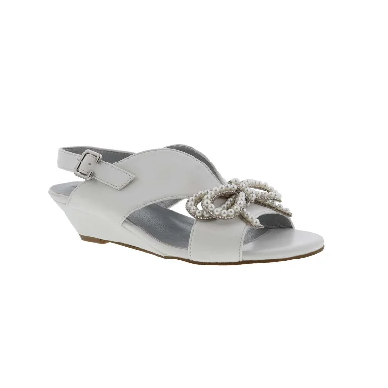 Women’s sandals ivory -Bellini Lady Women Wedge Sandal In White Smooth