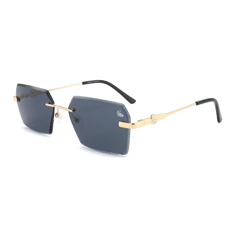 sunglasses shiny chrome -Kennedy Black|Gold