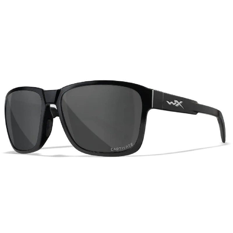 sunglasses replica style -Wiley X Trek Sunglasses with Black Frame and Captivate Polarized Grey Lens