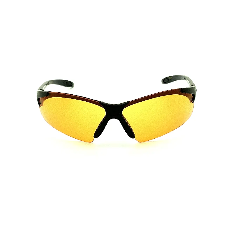 sunglasses browline design -SpectraMax High Contrast Blue Light Blocking UV400 Polycarbonate Orange Lens