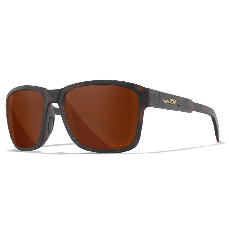 sunglasses UV protection -Wiley X Trek Sunglasses with Brown Frame and Captivate Polarized Copper Lens