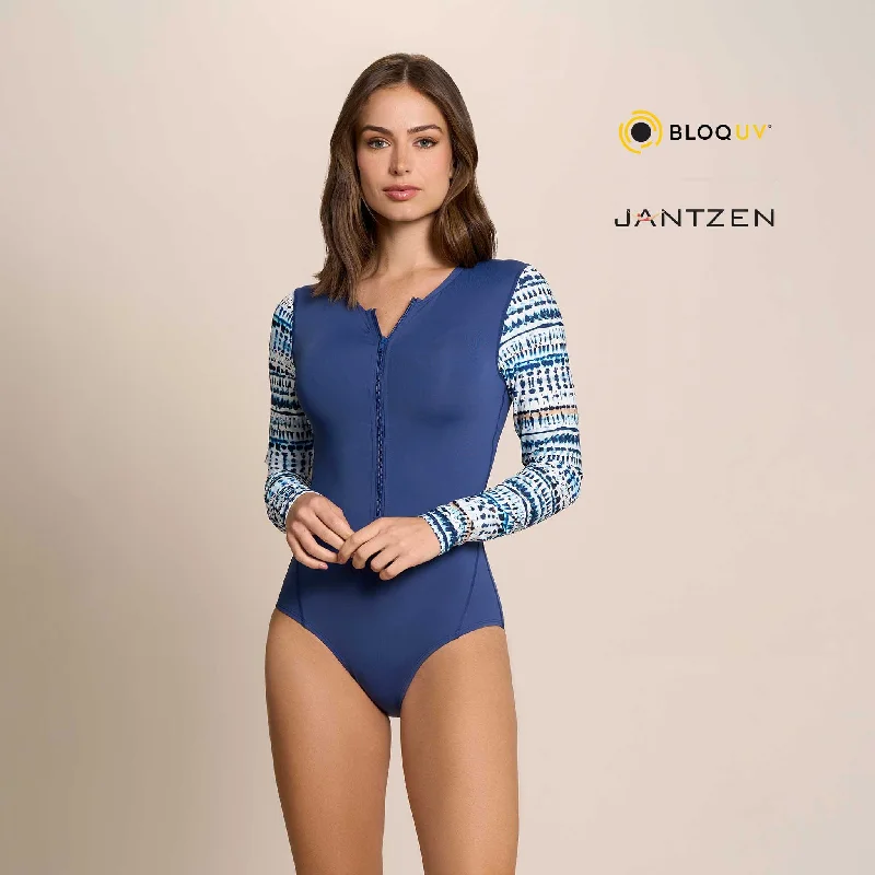 Women’s one-piece swimsuit playful -WATER DUNES WHOOPIE  LONG SLEEVE ONE PIECE