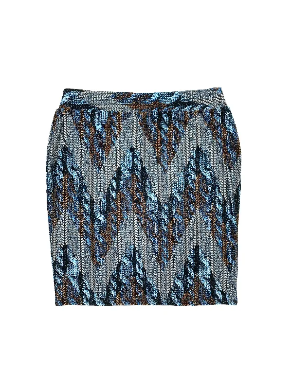 Women’s swim skirt fall -Metallic Chevron Pencil Swim Skirt