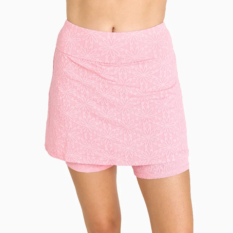 Women’s swim skirt shell -Women's Plus High-Waisted A-line Swim Skirt With Shorts