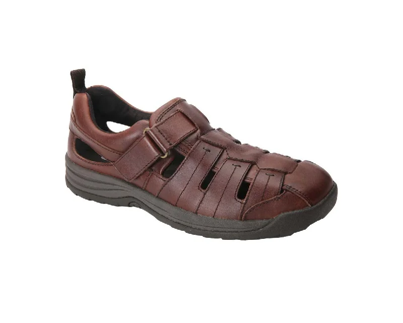 Women’s sandals party -Drew Dublin Men Sandal In Brandy Leather