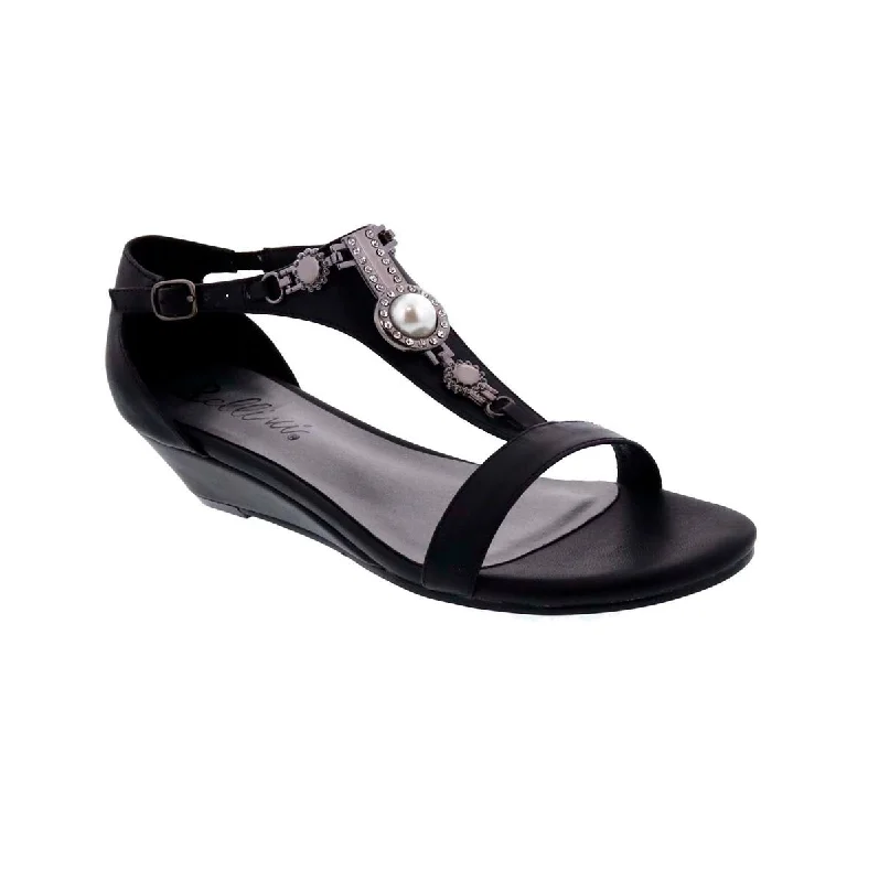 Women’s sandals slip-proof -Bellini Lynn Women Wedge Sandal In Black Pu