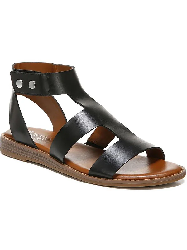 Women’s sandals concert -Genevia Womens Faux Leather Comfort Ankle Strap