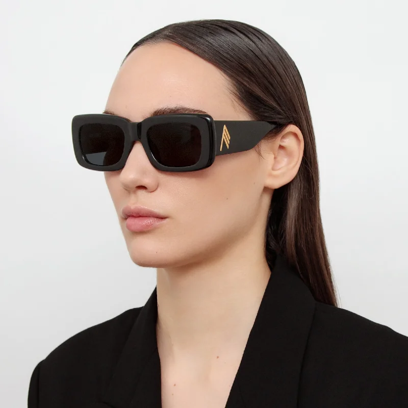 sunglasses mountain view -Marfa Rectangular Sunglasses in Black