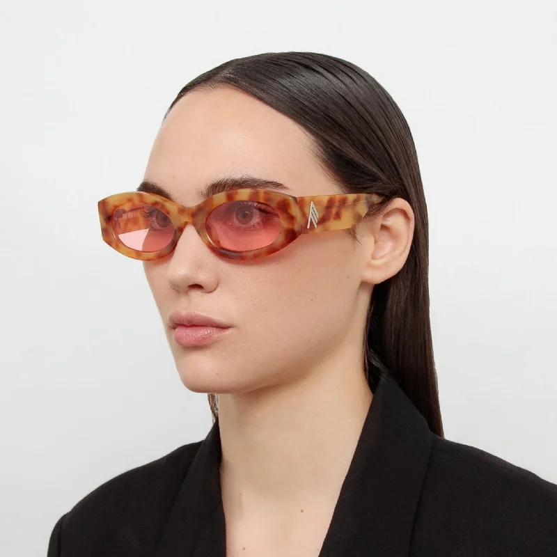 sunglasses tropical getaway -Berta Oval Sunglasses in Tortoiseshell and Pink