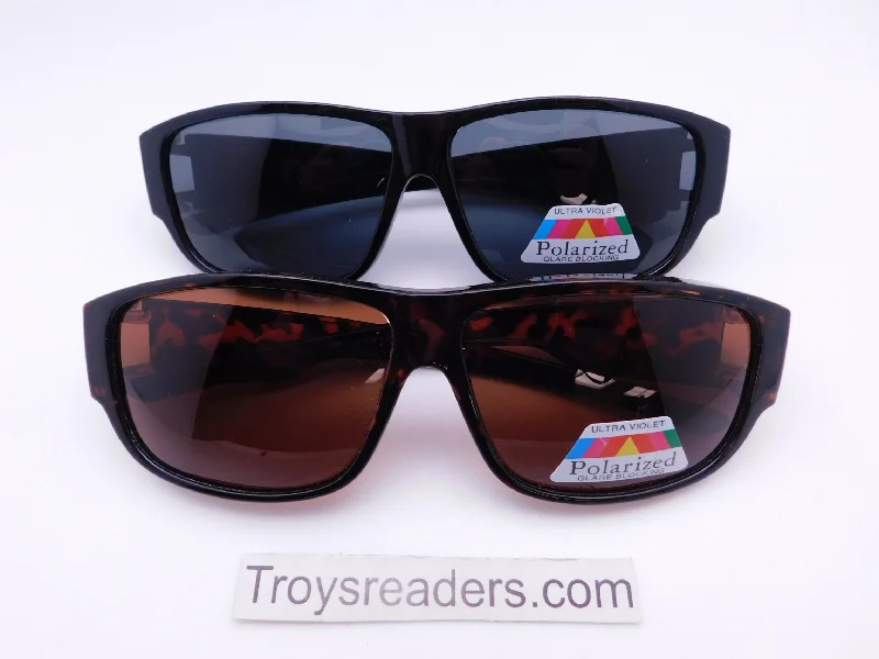 sunglasses neon bright -Polarized Squared Fit Overs in Two Colors