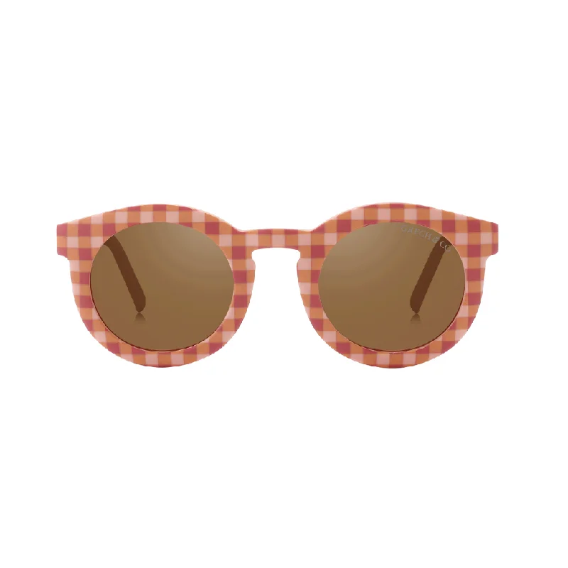 sunglasses budget travel -CLASSIC: BENDABLE & POLARIZED SUNGLASSES | SUNSET GINGHAM