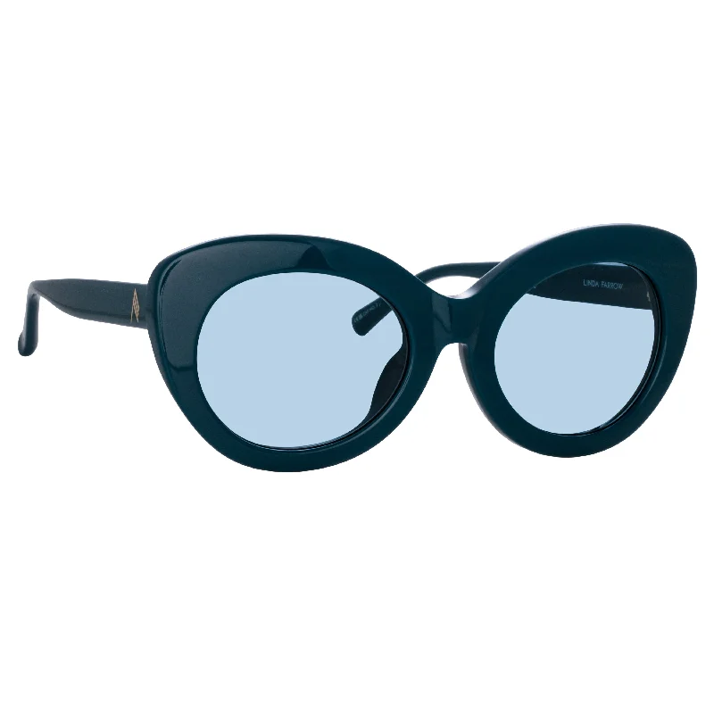 sunglasses spring fashion -Agnes Cat Eye Sunglasses in Turquoise