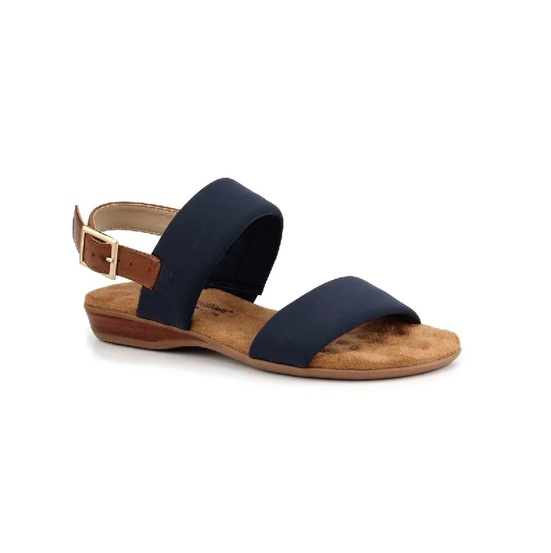 Women’s sandals heeled -Walking Cradles Wc Cabana Women Strap Sandal In Navy Neoplex/luggage