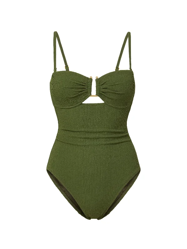 Women’s one-piece swimsuit outlet -Juliette One Piece Olive Texture