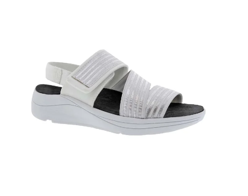 Women’s sandals picnic -Drew Sutton Women Sandal In White/silver Combo