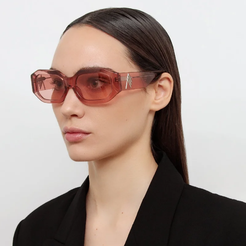 sunglasses seasonal sale -Blake Angular Sunglasses in Peach