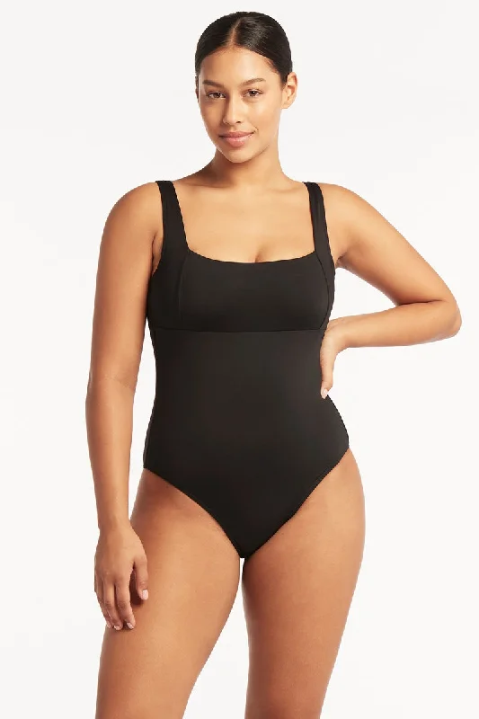 Women’s one-piece swimsuit rainbow -Eco Essentials Square Neck One Piece