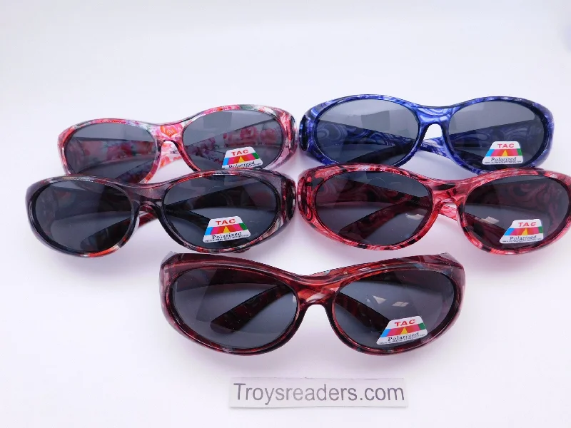 sunglasses polka dot -Colorful Translucent Fits-Over Sunglasses in Five Designs