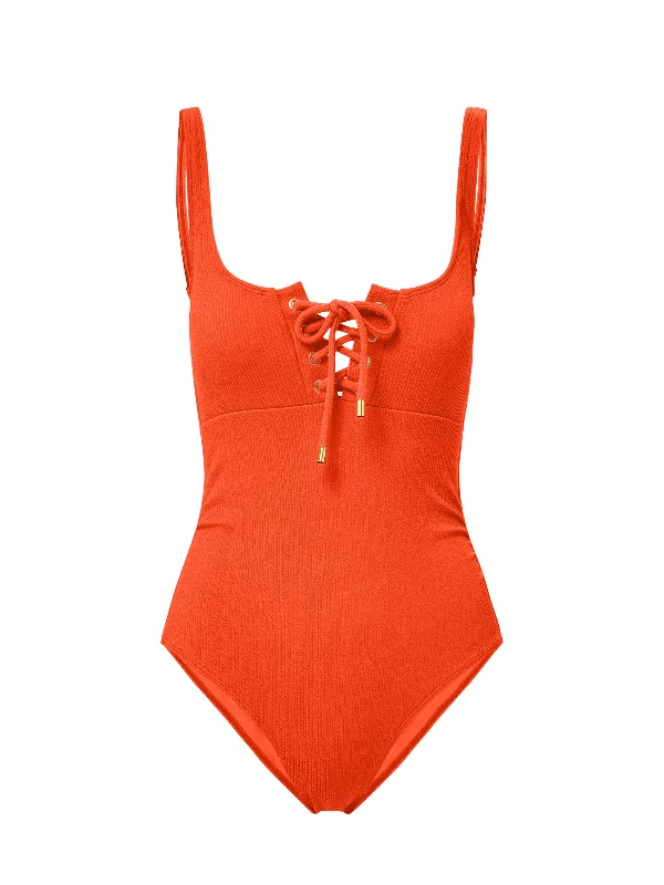 Women’s one-piece swimsuit sci-fi -Taylor One Piece In Flame Texture