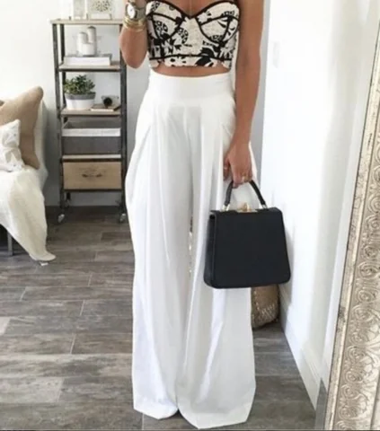 Women’s swim skirt soft fabric -WOMEN'S FASHION LOOSE SOLID COLOR SKIRTS WIDE LEG PANTS WIDE LEG PANTS