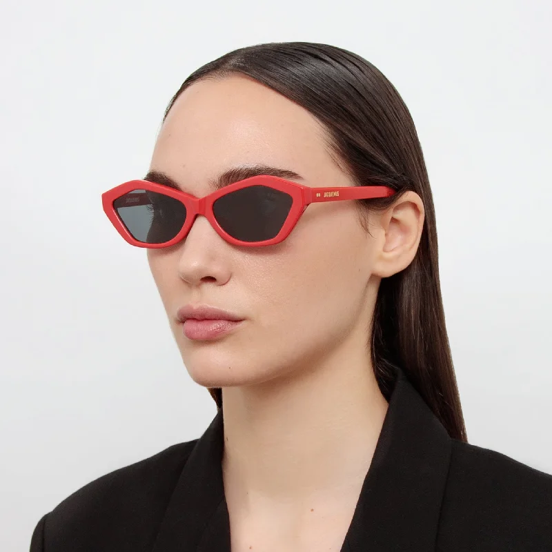 sunglasses wooden frame -Bambino Angular Sunglasses in Red