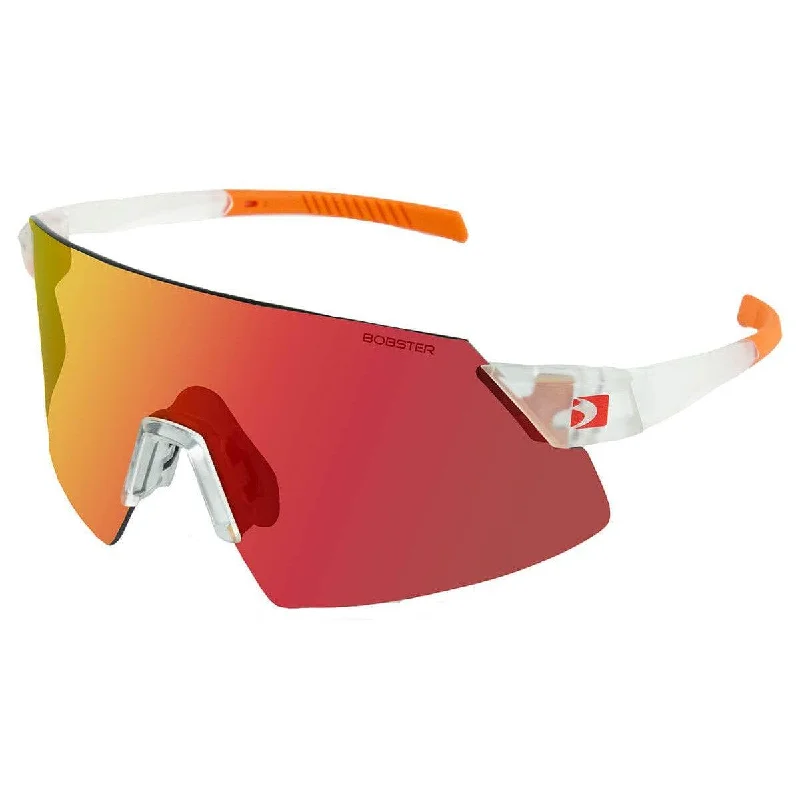 sunglasses anti scratch -Bobster Cadence Cycling Sunglasses with Clear/Orange Frame and Smoke Black Red Revo, Clear, & Yellow Lenses