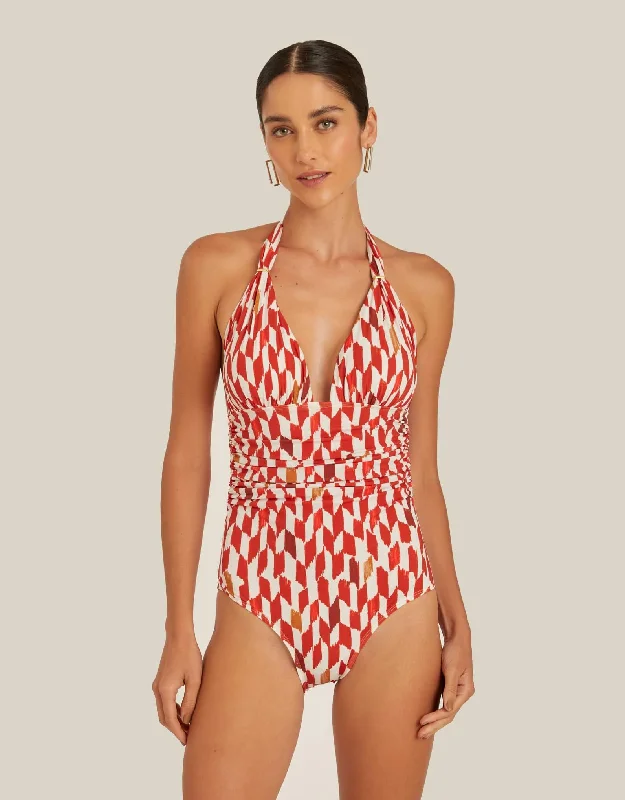 Women’s one-piece swimsuit athletic -Halter One Piece Jaipur