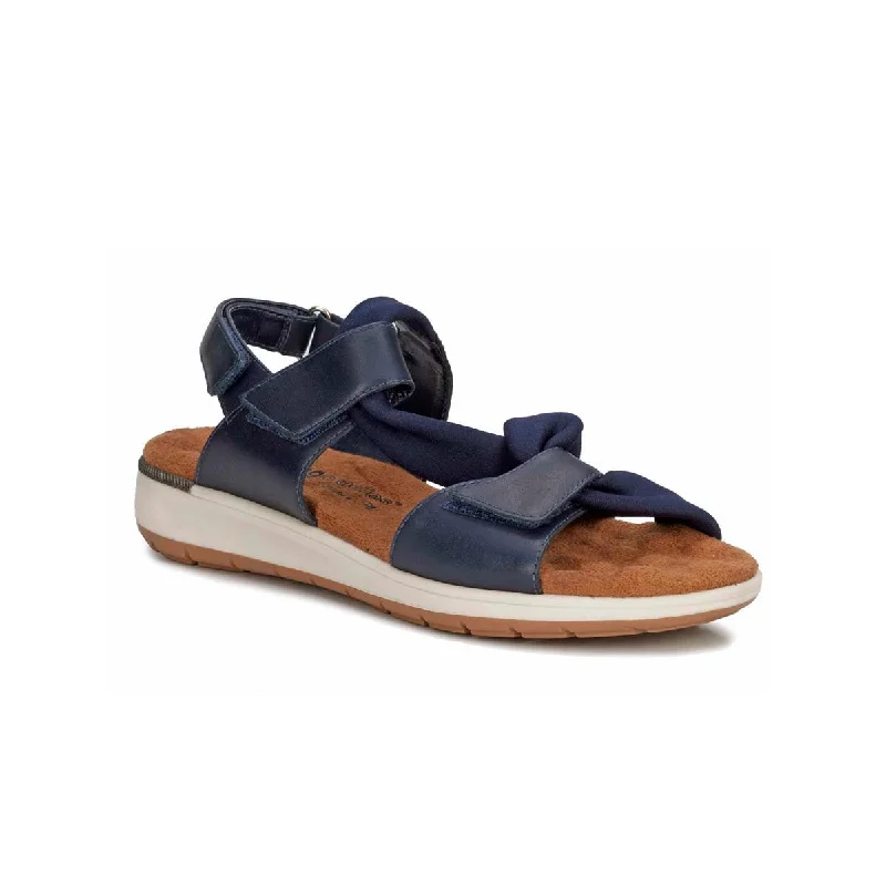 Women’s sandals chartreuse -Walking Cradles Wc Skylar Ii Women Straps Sandal In Navy Nubuck/stretch