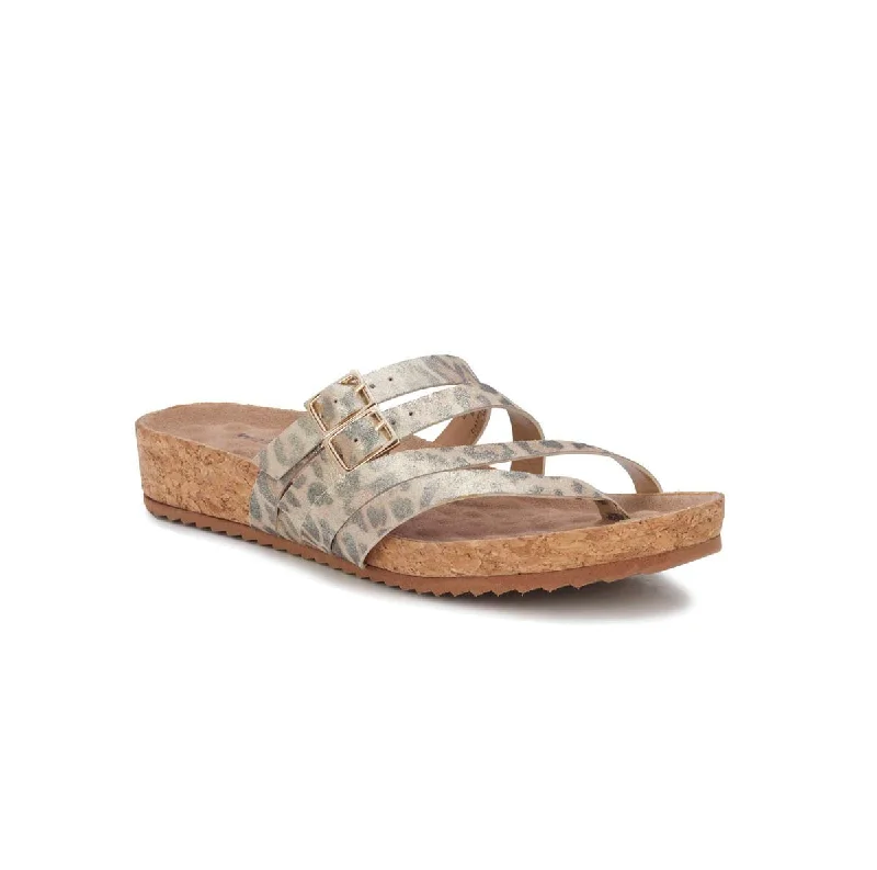 Women’s sandals walking -Walking Cradles Wc Penelope Women Thong Sandal In Metallic Leopard Leather