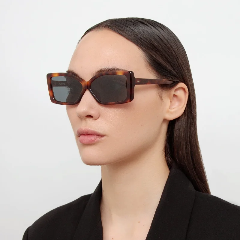 sunglasses glossy look -Spiaggia Angular Sunglasses in Tortoiseshell