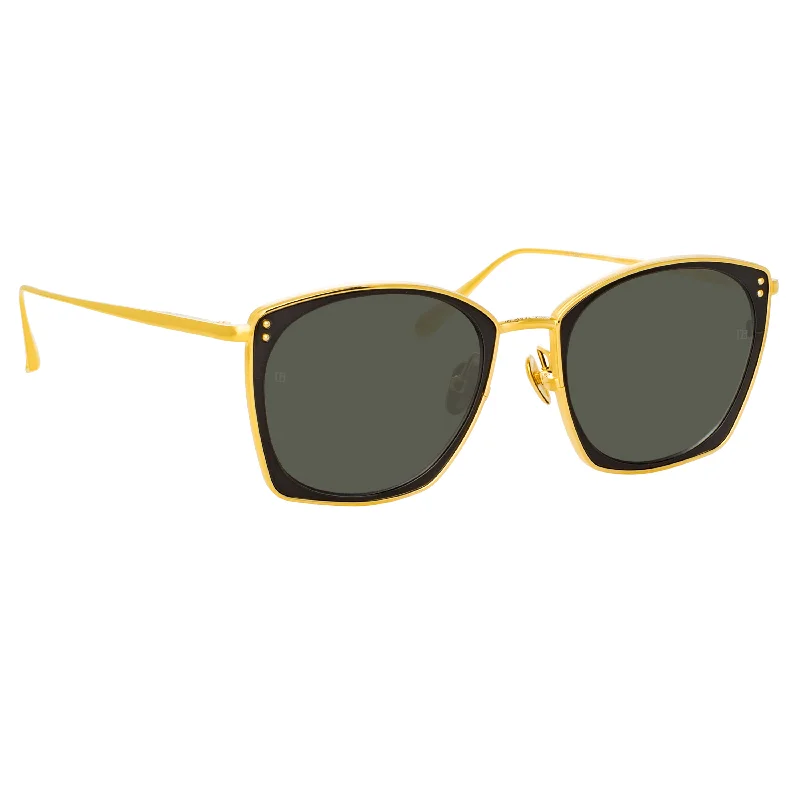 sunglasses evening wear -Milo Square Sunglasses in Yellow Gold