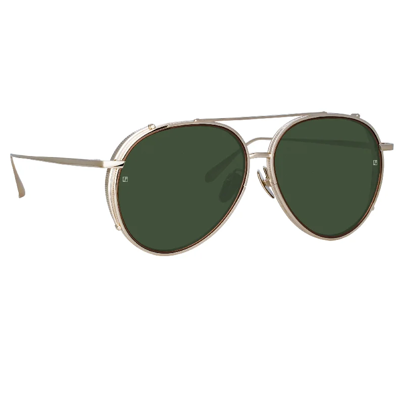 sunglasses rimless design -Torino Aviator Sunglasses in Light Gold