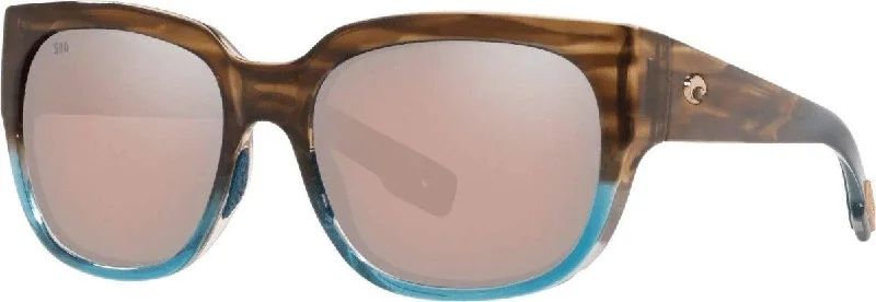 sunglasses crystal clear -Costa Waterwoman Sunglasses Shiny Wahoo Copper Silver Mirror 580G