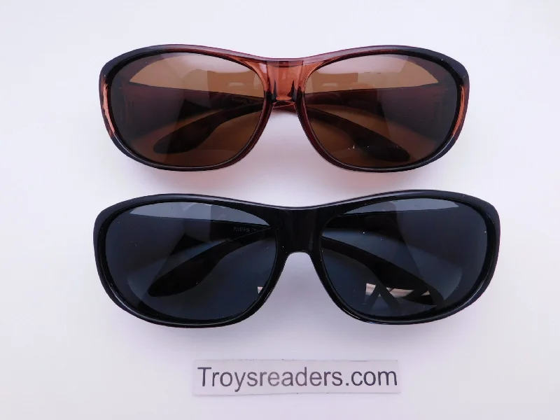 sunglasses browline design -63mm Polarized Fit Over in Two Colors