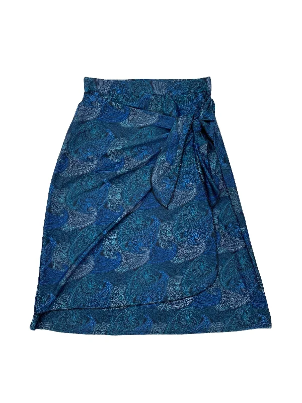 Women’s swim skirt white -Paisley Sarong Swim Skirt