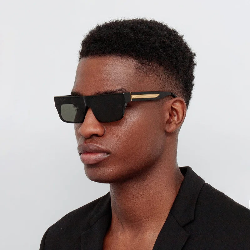 sunglasses sophisticated -Men's Brady Flat Top Sunglasses in Black