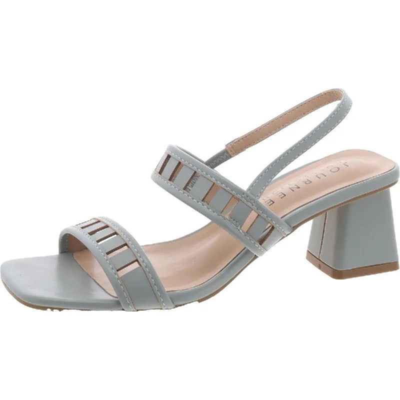 Women’s sandals dressy -Womens Slip On Square Toe Slingback Sandals