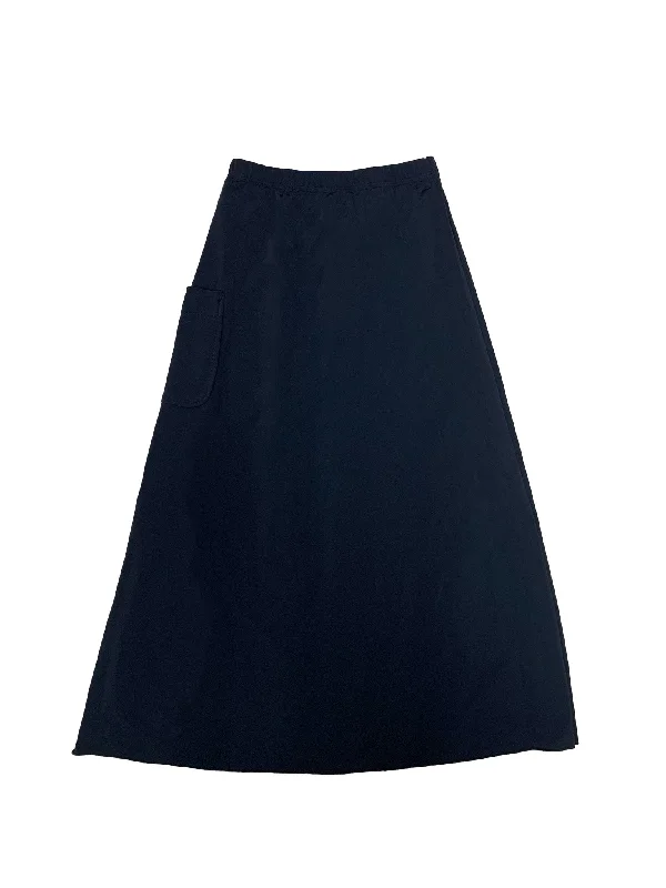 Women’s swim skirt tie-front -Teen Black Pocket Swim Skirt