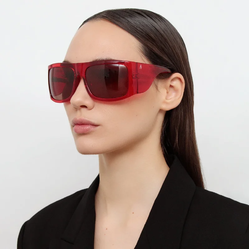 sunglasses affordable price -Andre Oversized Sunglasses in Red