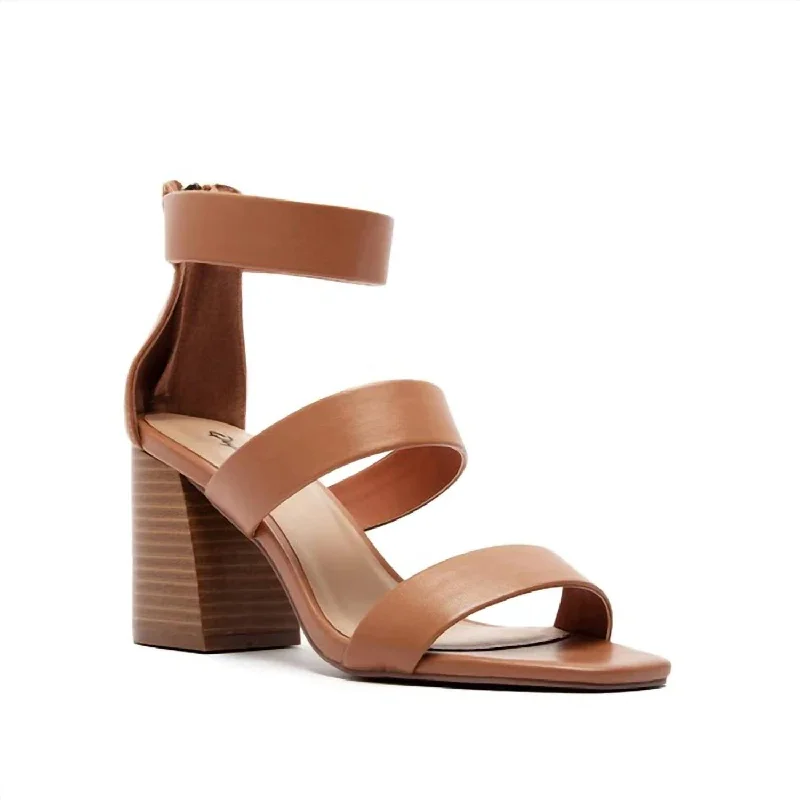 Women’s sandals teal -Dorcas Heeled Sandal In Camel