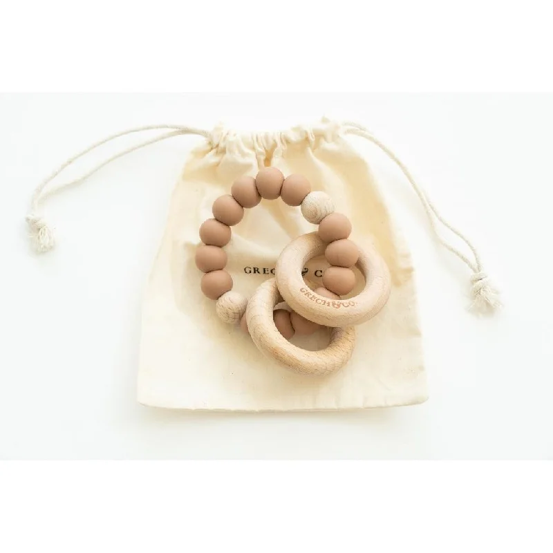 sunglasses packable design -Sedona Teething Ring + Rattle - Stone