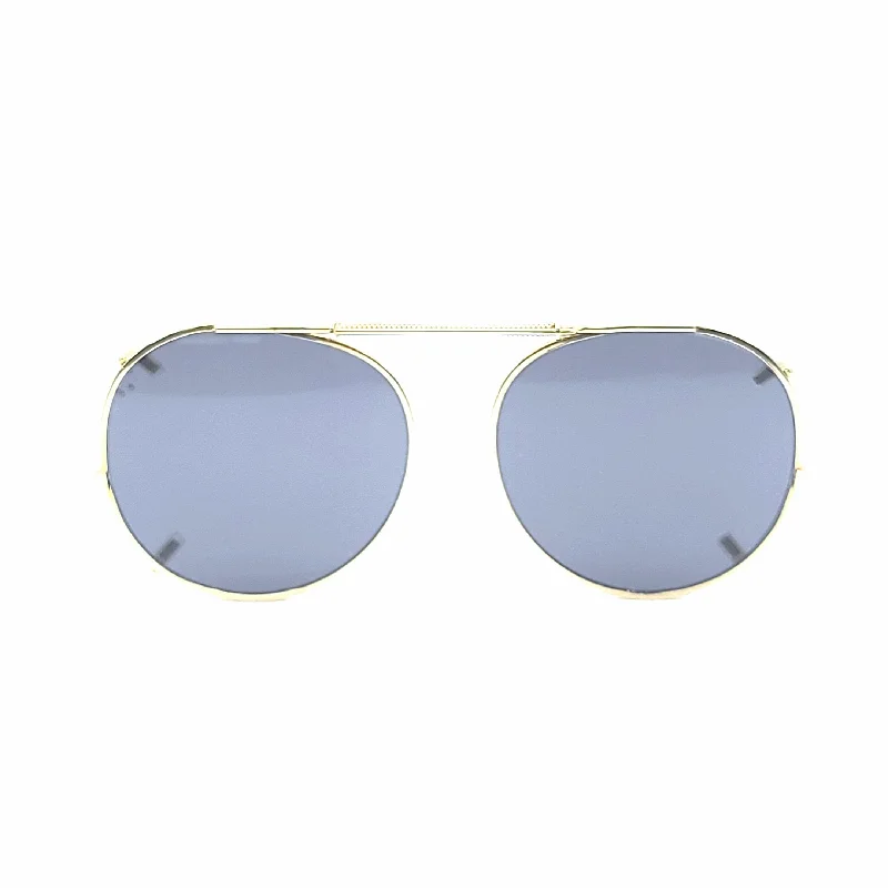 sunglasses easy clean -52mm Small Round Mirrored Clip on Sunglasses